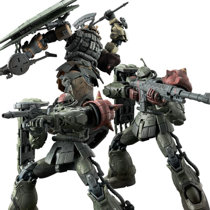 (พร้อมส่ง) BANDAI HG 1/144 Zaku Ⅱ F Type Chubs & Kale + ZakuⅡ (Unidentified Type) Solari Custom Part