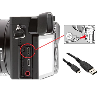 สายชาร์จ สายลิ้ง ส่งข้อมูล Fuji XA3 XA5 XT10 XT20 XE2 XE3 sony A5100 A6400 Olympus E-M10iii mirco usb ร้านไทยส่งจาก กทม.