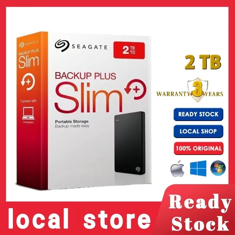 2TB One Touch with Password 2.5" USB 3.0 External Harddisk, ฟรีบริการกู้ข้อมูล (STKY200040X)