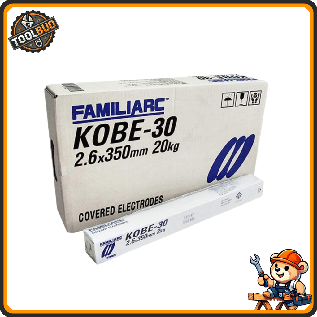 ลวดเชื่อมไฟฟ้า KOBE ลวดเชื่อม KOBE รุ่น KB-K3026 ขนาด 2.6 มม. น้ำหนัด 2 กก., 3.2มม นน 5 กก