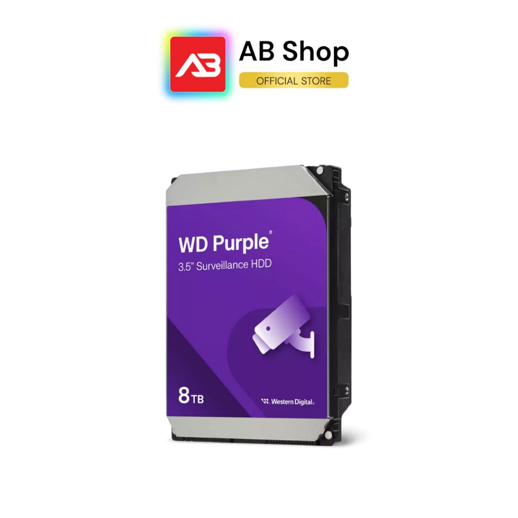 WD Purple ฮาร์ดดิส 8 TB รุ่น WD85PURZ (สำหรับ CCTV)