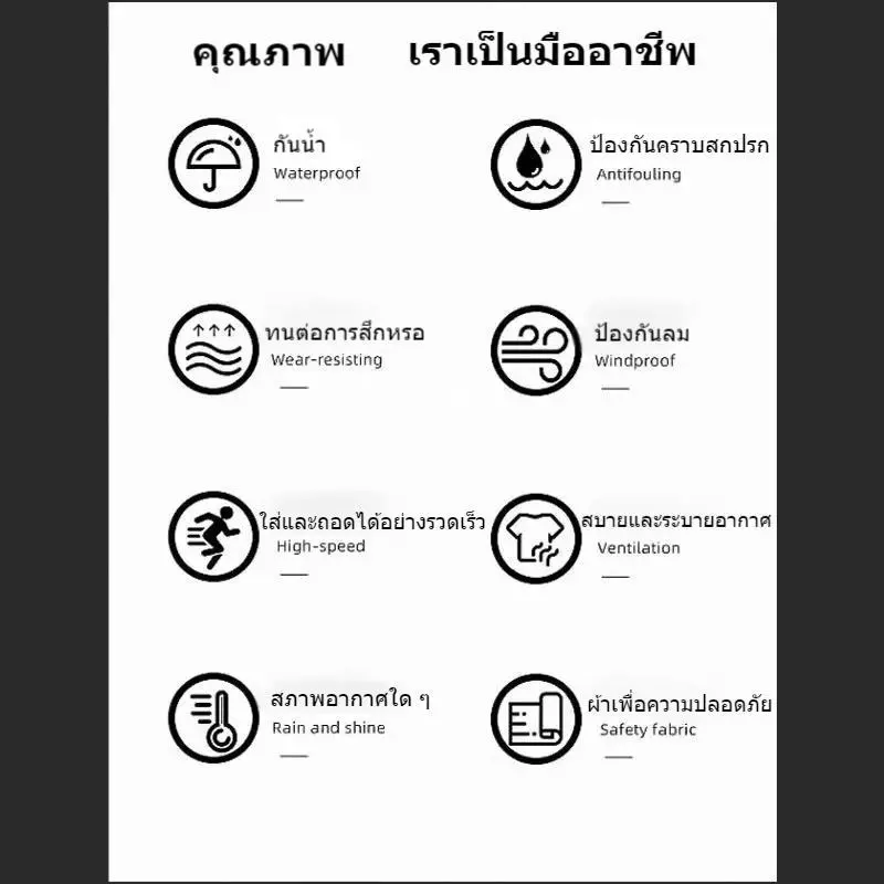 AENXRD เสื้อกันฝนมีฮู้ดแถบสะท้อนแสงสำหรับขับขี่จักรยานยนต์ thumbnail 9