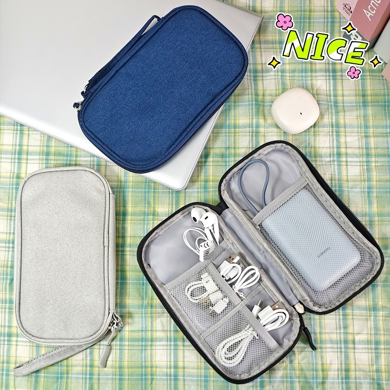 กระเป๋าพกพา กระเป๋า powerbank กันน้ํา เดินทางแบบพกพา สายเคเบิลข้อมูลยูเอสบีออแกไเซอร์ Cutie world
