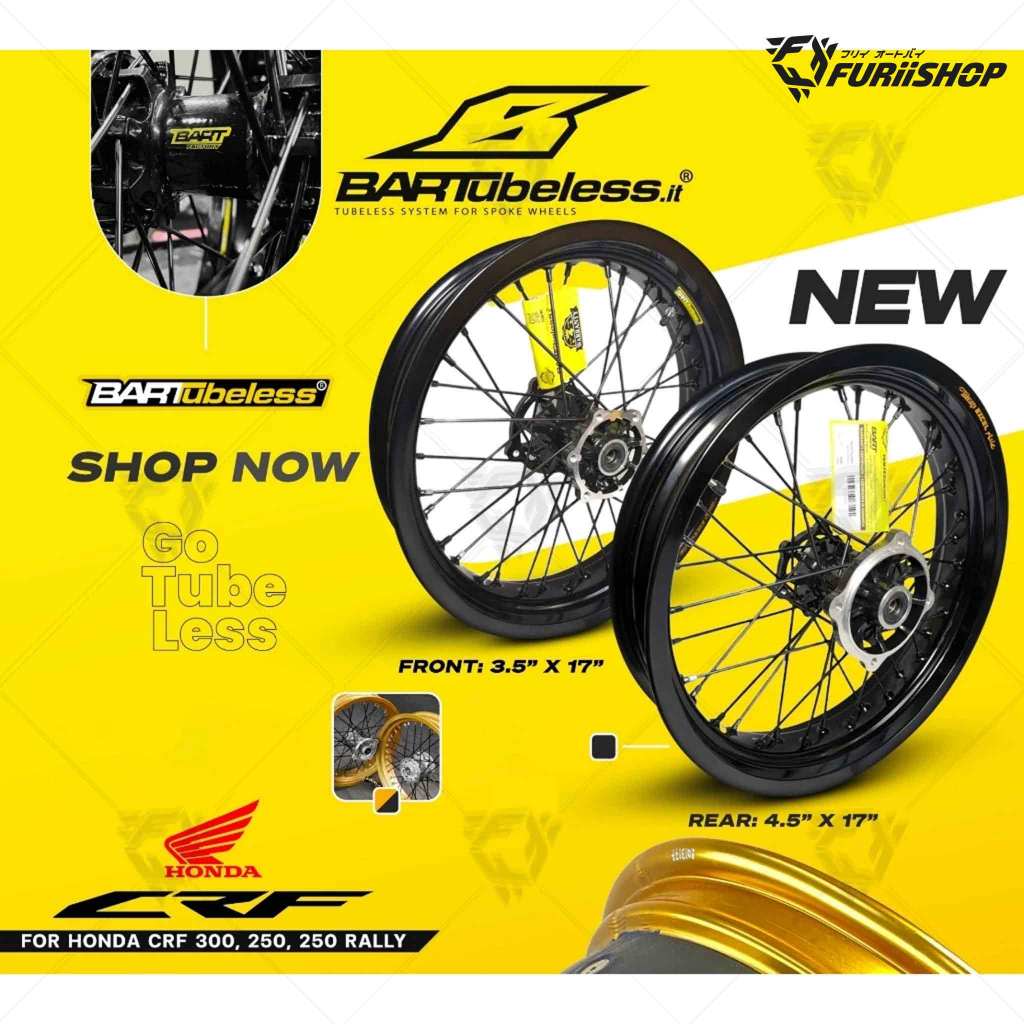 ล้อซี่ลวด Excel Asia แบบทูปเลส Bartubeless For Honda CRF 250-300 L/Rally