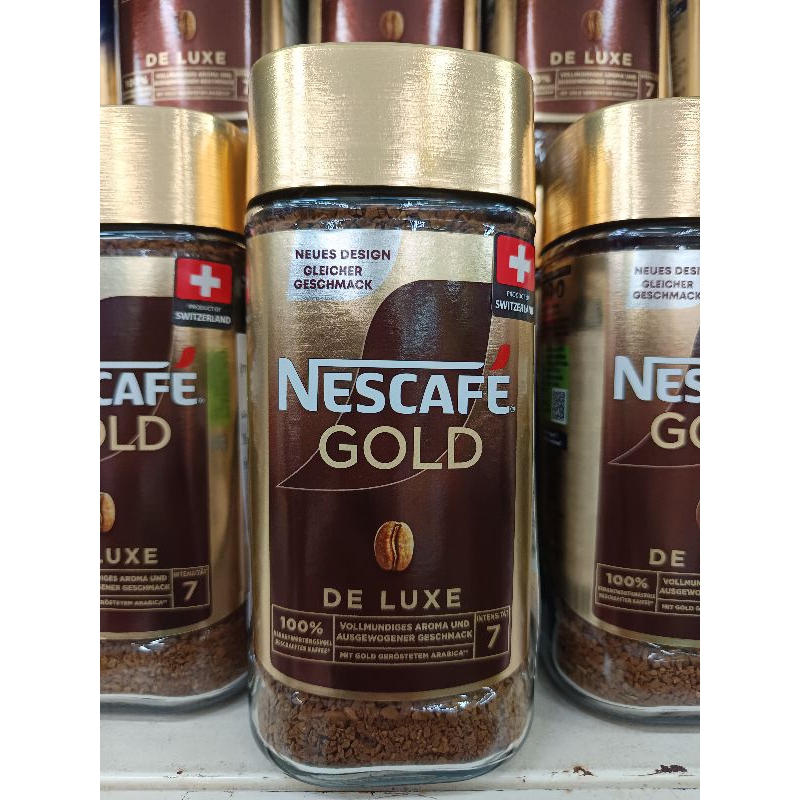 Nescafe gold de luxe กาแฟสำเร็จรูปชนิดฟรีซดราย 200g.exp 03/2027