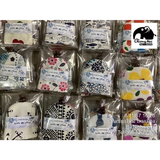 nicha.cnx ที่เก็บพวงกุญแจ key cover #1 ผ้าฝ้ายพิมพ์ลายทรงระฆัง ของฝากของที่ระลึกเชียงใหม่ ของชำร่วย สินค้าทำมือ พร้อมส่ง