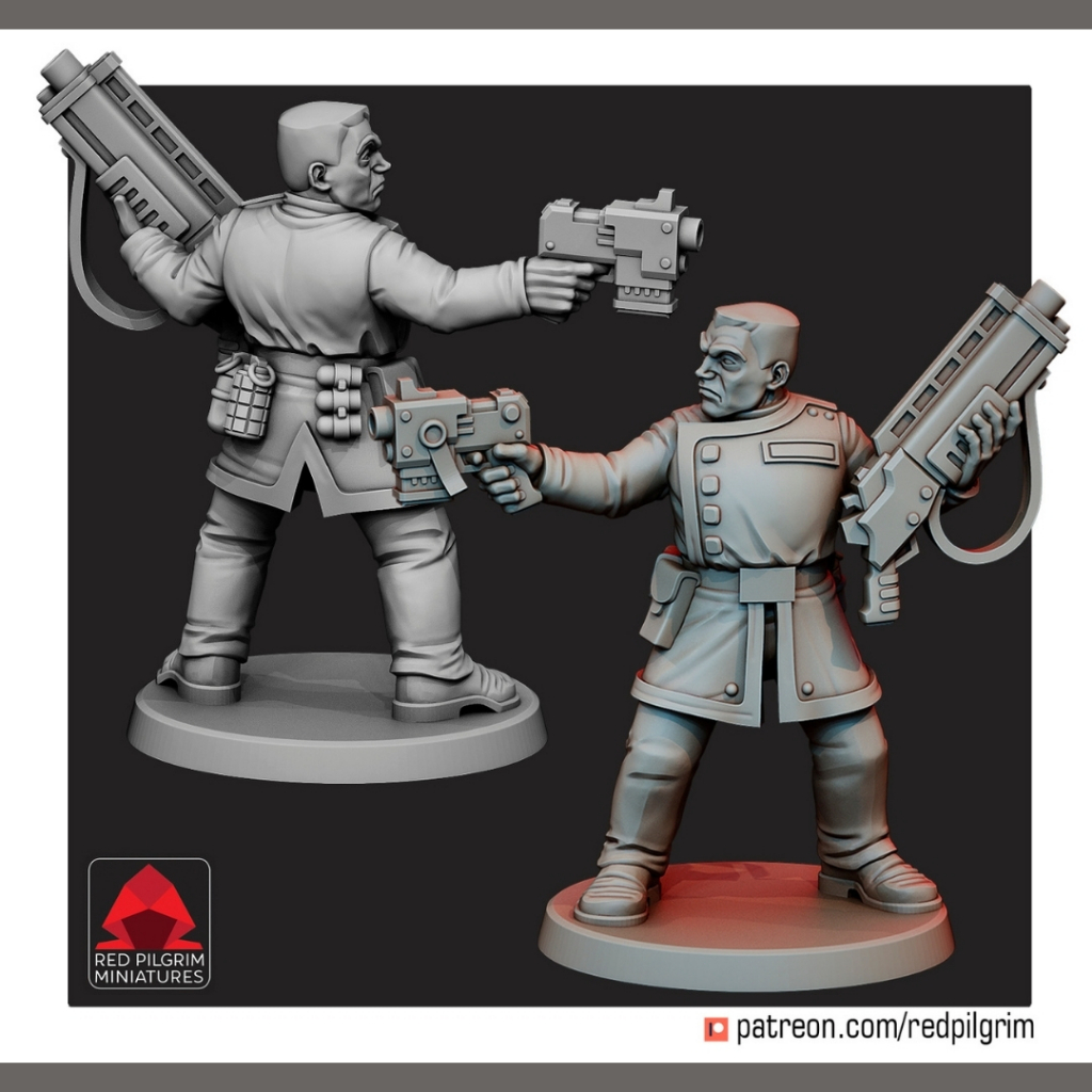 Skipper (Companion) - Humanoid Human / 28mm scale 3D printed miniature RPG