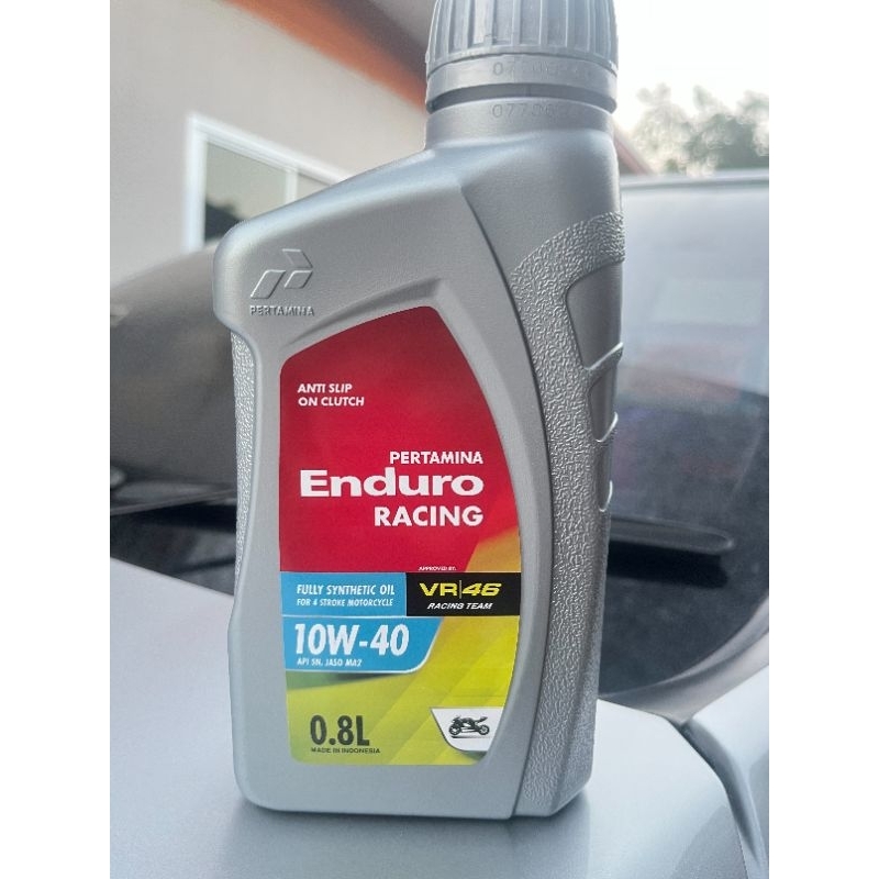 น้ำมันเครื่องเอ็นดูโร่MA2  10W-40 สูตรใหม่สีเหลือง เกรดสังเคราะห์ 0.8L