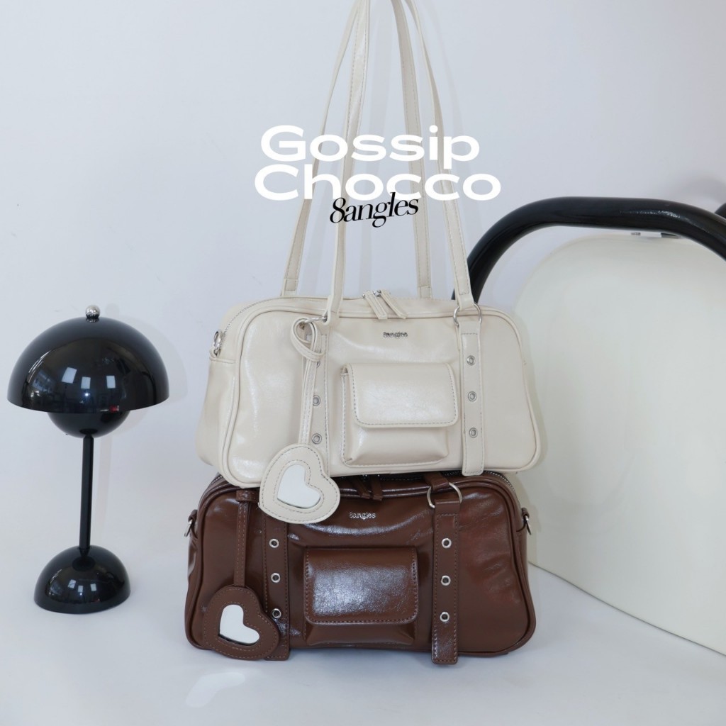 8anglesshop - 💗🎧กระเป๋า Gossip (Ballet bag) ขนาด11นิ้ว ฟรี กระจกหัวใจ + สายยาว by 8angles shop D090
