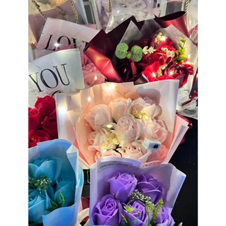 🌺พร้อมกล่อง🌺 ดอกกุหลาบ กุหลาบสบู่ ของขวัญวาเลนไทน์ ช่อกุหลาบ กุหลาบวาเลนไทน์ ของขวัญ มาพร้อมตุ๊กตาหมี พร้อมส่ง📌