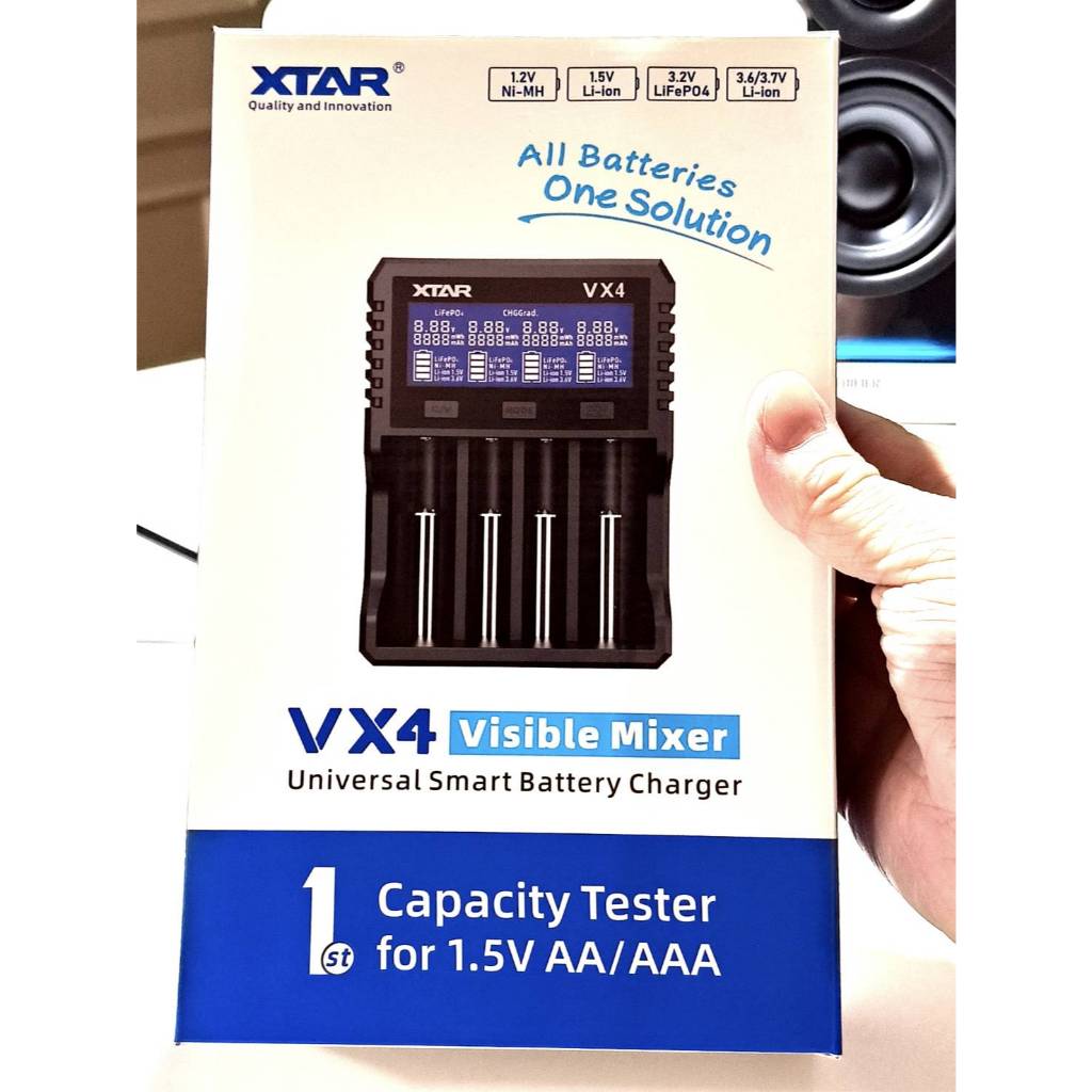 เครื่องชาร์จอัจฉริยะXTAR Visible Mixer VX4  ***แถม Adepter XTAR PD 20 W ในชุด *** กระตุ้นเซลแบตที่ตา