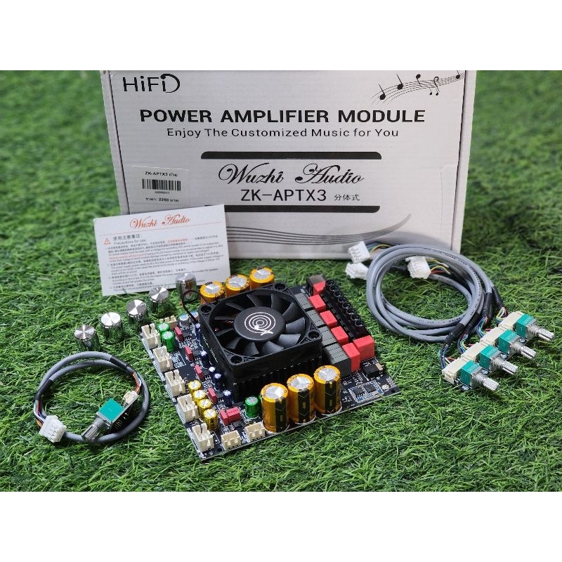 ZK-APTX3 (ย้าย วอลุ่ม) Wuzhii **ของแท้** 1200w (300w+300w+600w) ไฟDC 18-50VDC แอมป์จิ๋ว