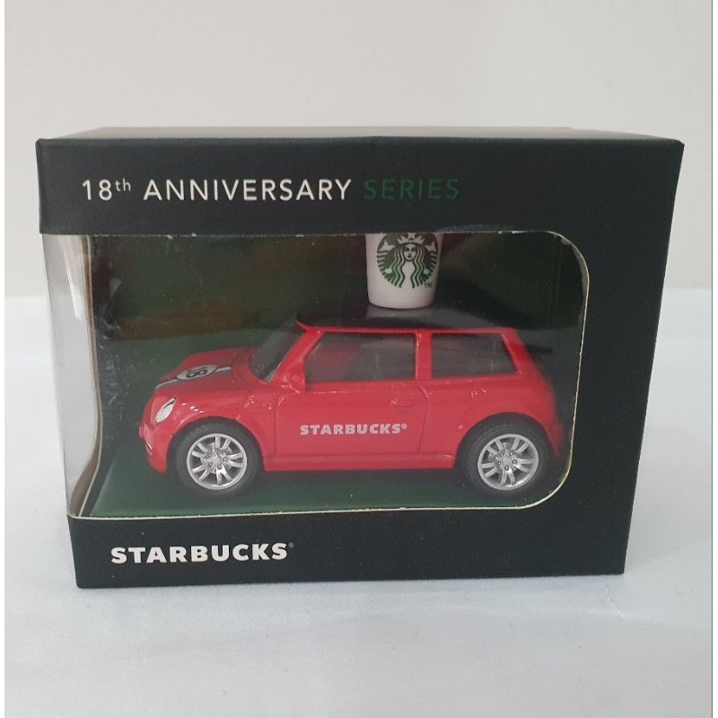 [ของแท้|พร้อมส่ง] Starbucks Model รถ Mini Cooper สีแดง