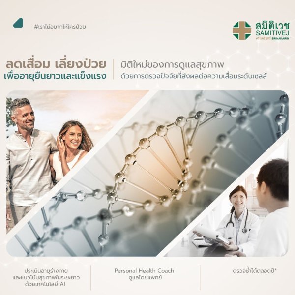 [E-Coupon] โปรแกรม Longevity Active  ดูแลสุขภาพเฉพาะบุคคลรู้ภาวะสุขภาพก่อนเสี่ยงด้วยเทคโนโลยี AI สำหรับบุรุษ และสตรี