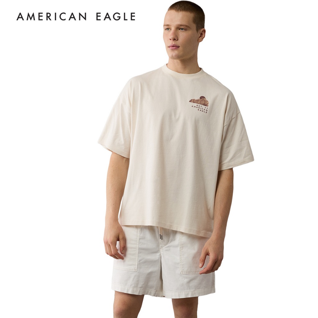 American Eagle Oversized Photo Graphic T-Shirt เสื้อยืด ผู้ชาย กราฟฟิค โอเวอร์ไซส์ (NMTS 017-3832-106)