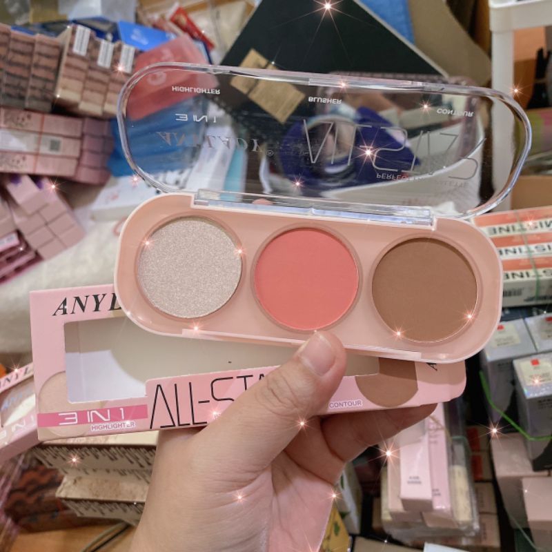Anylady All Star 3in1 Highlighter Blusher Contour พาเลท
