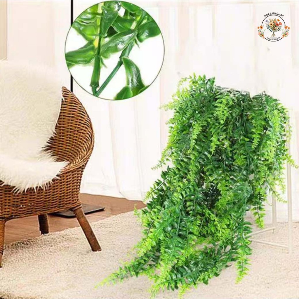 ต้นไม้ปลอม 82cm สีเขียวเปอร์เซีย ใบไม้ปลอม เป็นพลาสติก  สําหรับแขวนตกแต่งผนังบ้าน สวน - รูปที่ 3