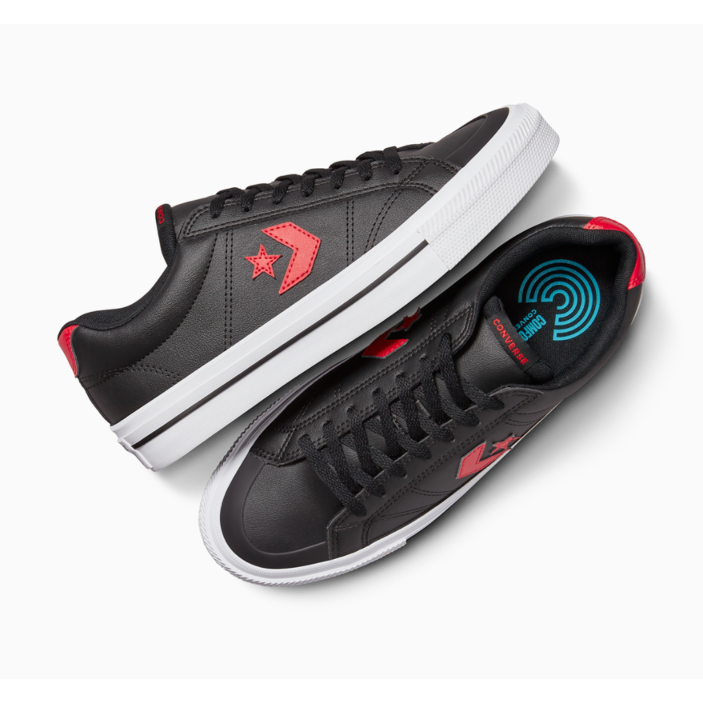CONVERSE รองเท้า CONVERSE SPORT CASUAL SEASONAL COLOR LEATHER OX BLACK/RED ผู้ชาย A12751CM_S5BKRE