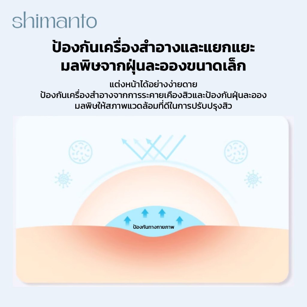 Shimanto แท้ แผ่นแปะสิว กันน้ำกันเหงื่อ ไม่มันเงา ผิวแพ้ง่ายใช้ได้ รักษาและปกปิดสิวอักเสบ - 5