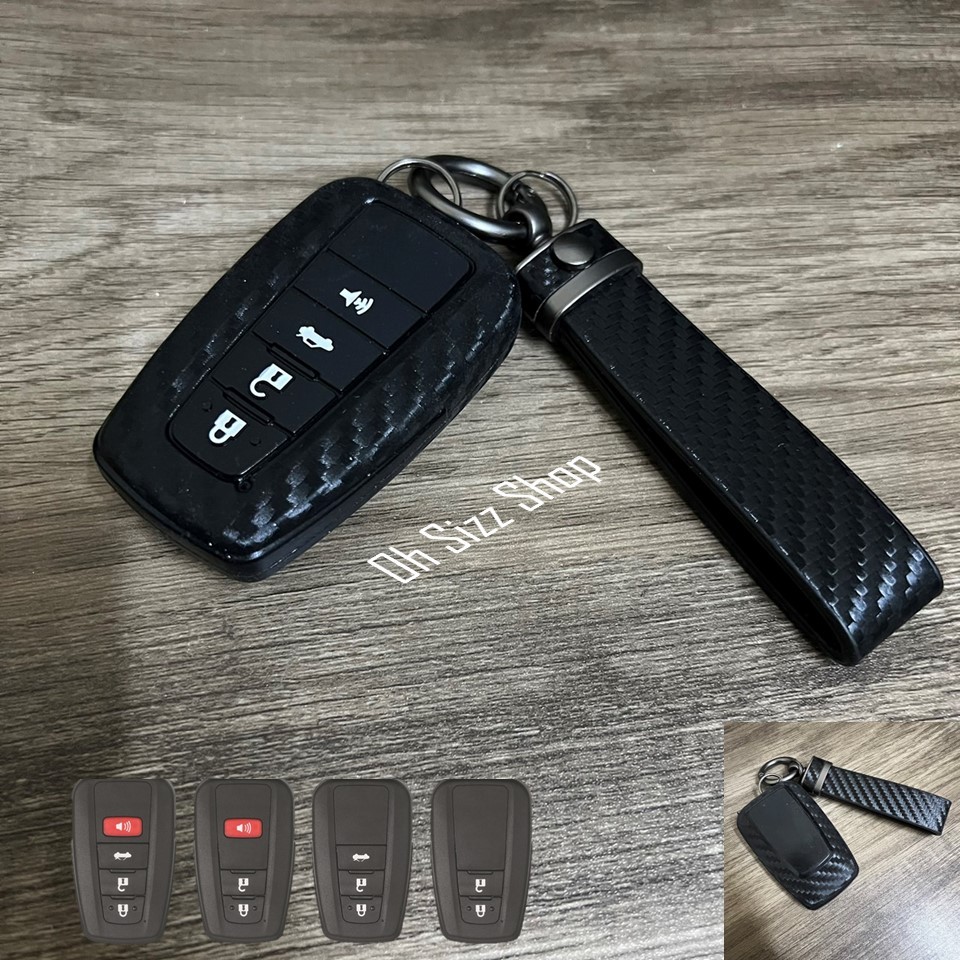 เคสรีโมท Toyota Cross GR Sport, CHR GR  ซิลิโคนลายเคฟล่าหุ้มรีโมทรถ สามารถถอดกุญแจรีโมทได้ (Kevlar Silicone Protective )