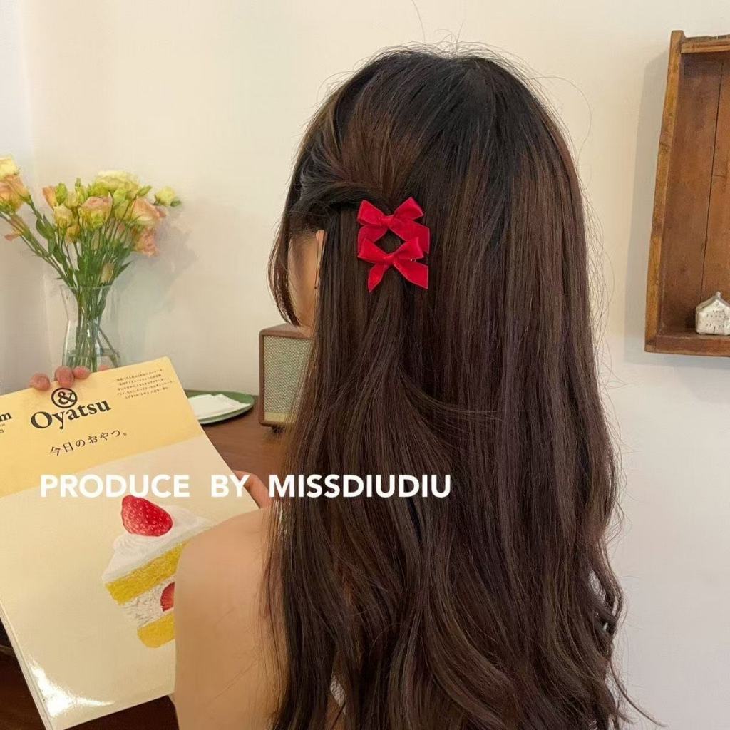พร้อมส่ง โบว์ดำติดอก โบว์ดำไว้อาลัย โบว์แดง โบว์ติดผมตรุษจีน คริสมาสตร์ พส.จีน โบว์DIy เครื่องประดับผม ที่คาดผม กิ๊บ ราคา ถูกที่สุด ดีลบีเคเค แกลเลอรีภาพที่ 5