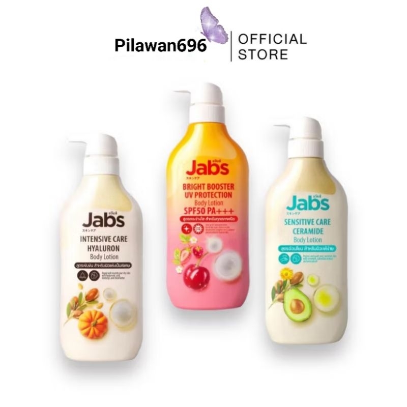 Jabs Body Lotion แจ๊บส์ บอดี้ โลชั่น 3 สูตร (ขวด 450 ml)