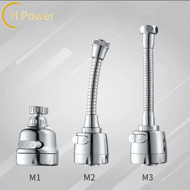 🔥 H power 🔥 หัวต่อก๊อกน้ำ ห้องครัว กันน้ำกระเด็น ก๊อกต่อหมุนได้ 360 องศา  HP--019