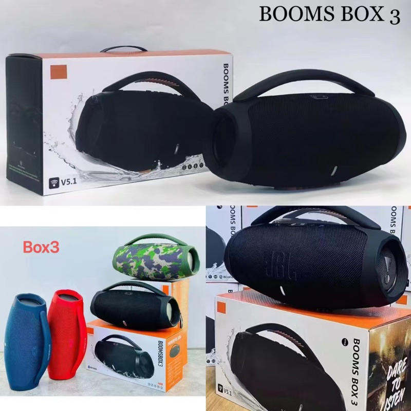 พร้อมส่ง ลำโพงไร้สาย รุ่นBoombox 3ลำโพงบลูทูธWireless Bluetooth Speaker เสียงดัง เบสแน่น เสียงดังกระหึ่ม