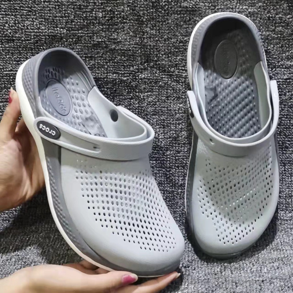 Crocs Literide 360 Clog รองเท้าผู้ชายรองเท้าแตะขี้เกียจลําลองรองเท้าแตะกลางแจ้ง / แจกถุงเท้าCrocs