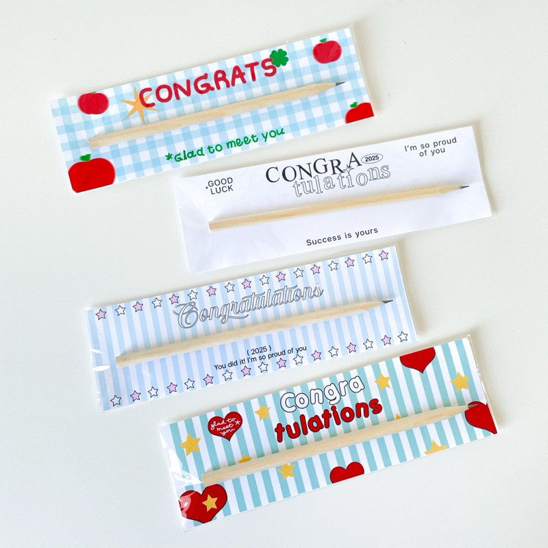 (พร้อมส่ง) ของขวัญปัจฉิม ดินสอปัจฉิม - chacho.studio