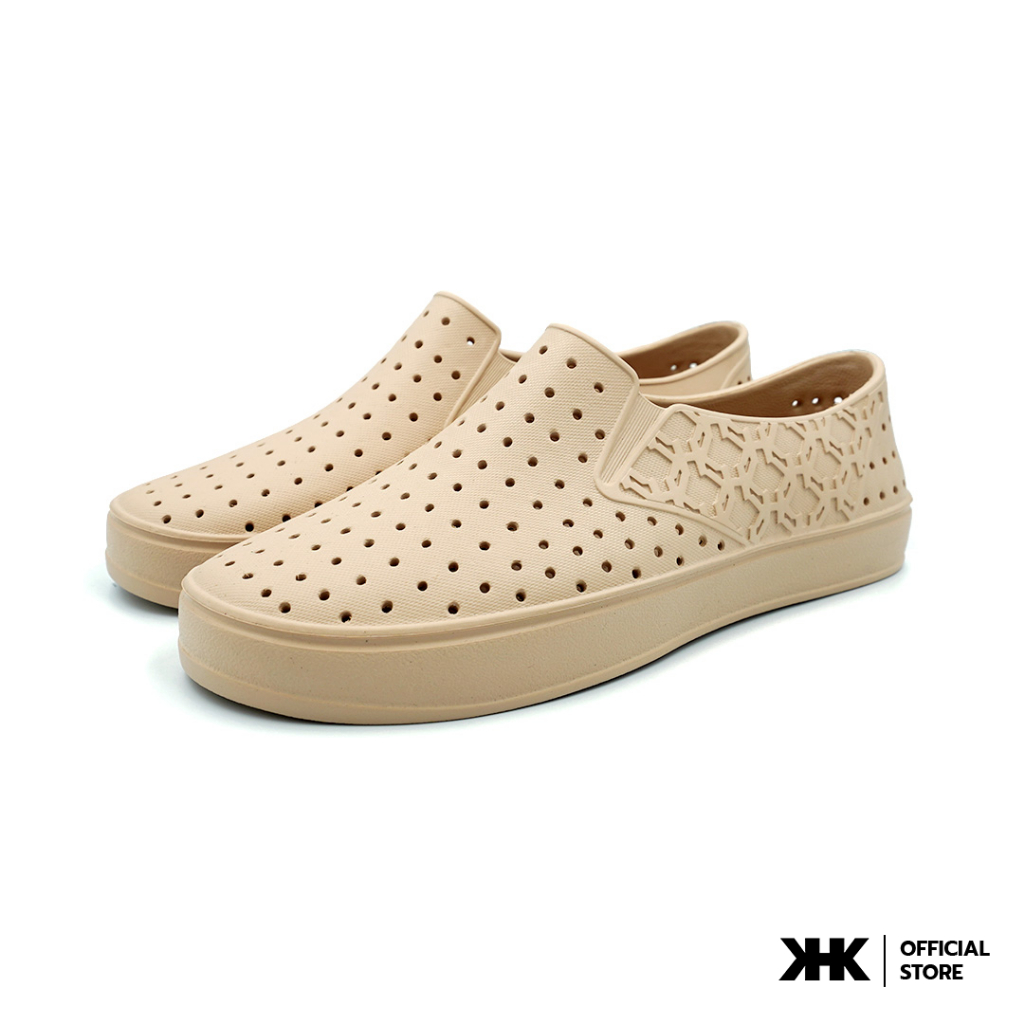 KHK SHOES รุ่น KHK ONE - BEIGE สีเบจ รองเท้ายางeva evashoes กันน้ำ คัทชูยาง