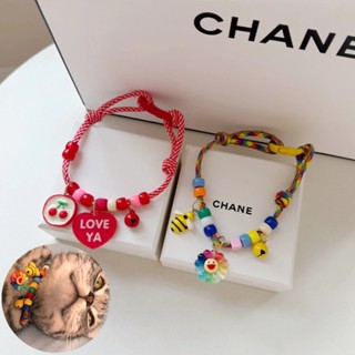 🔥สัตว์เลี้ยง แมว สุนัข ปลอกคอ พร้อมกระดิ่ง และจี้ ปรับได้ คว…