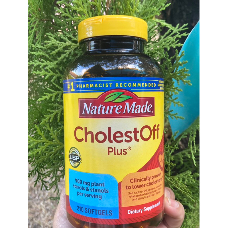 Nature Made CholestOff Plus ขนาด 210 ซอฟเจล ช่วยป้องกันการดูดซึมโคเลสเตอรอลในอาหาร และลดโคเลสเตอรอลชนิด LDL