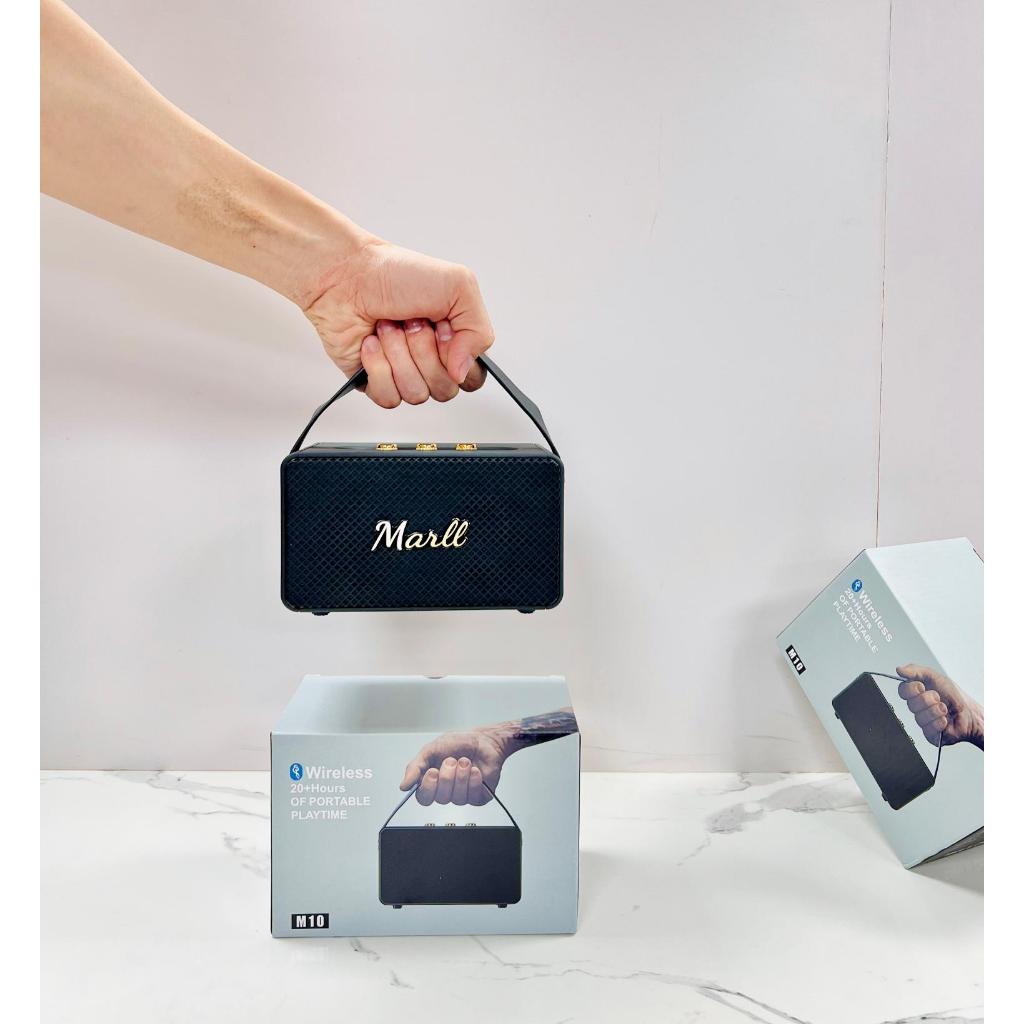 M10 ลำโพงบลูทูธไร้สายแบบพกพา Bluetooth Speaker Adapter Subwoofer ที่เก็บแบตเตอรี่ในตัว พกพาสะดวก เสี