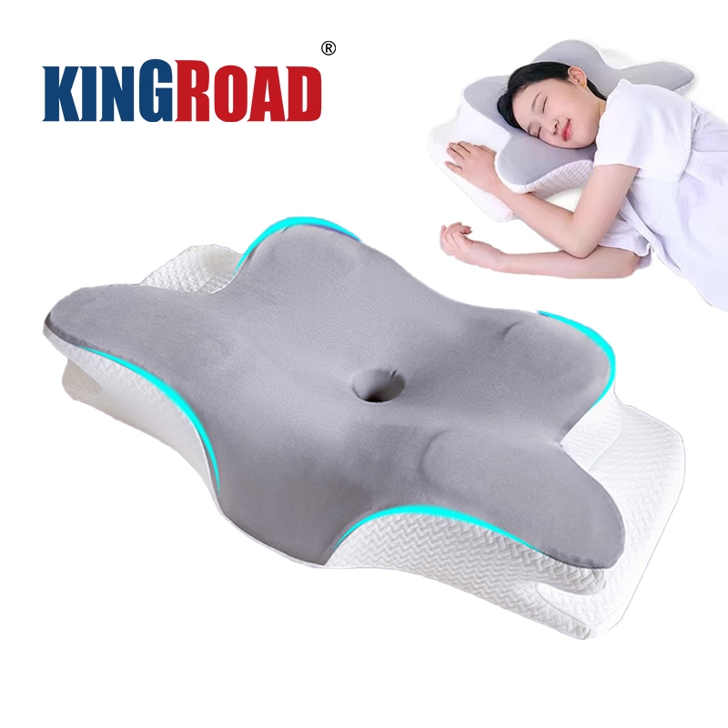 หมอนสุขภาพแก้ปวดคอจากเกาหล ทรงผีเสื้อ ไฮเปอร์เมมโมรี่โฟม หมอนหนุน ลดกรนนอนไม่หลับ หมอนสุขภาพ แก้ ปวดคอ