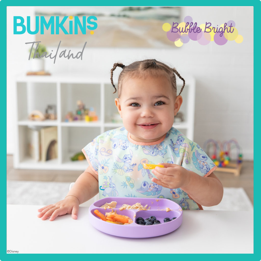 Bumkins รุ่น Junior Bib สำหรับ 1-3 ปี ผ้ากันเปื้อนทานอาหาร กันน้ำ สินค้า Disney แท้จาก Bumkins