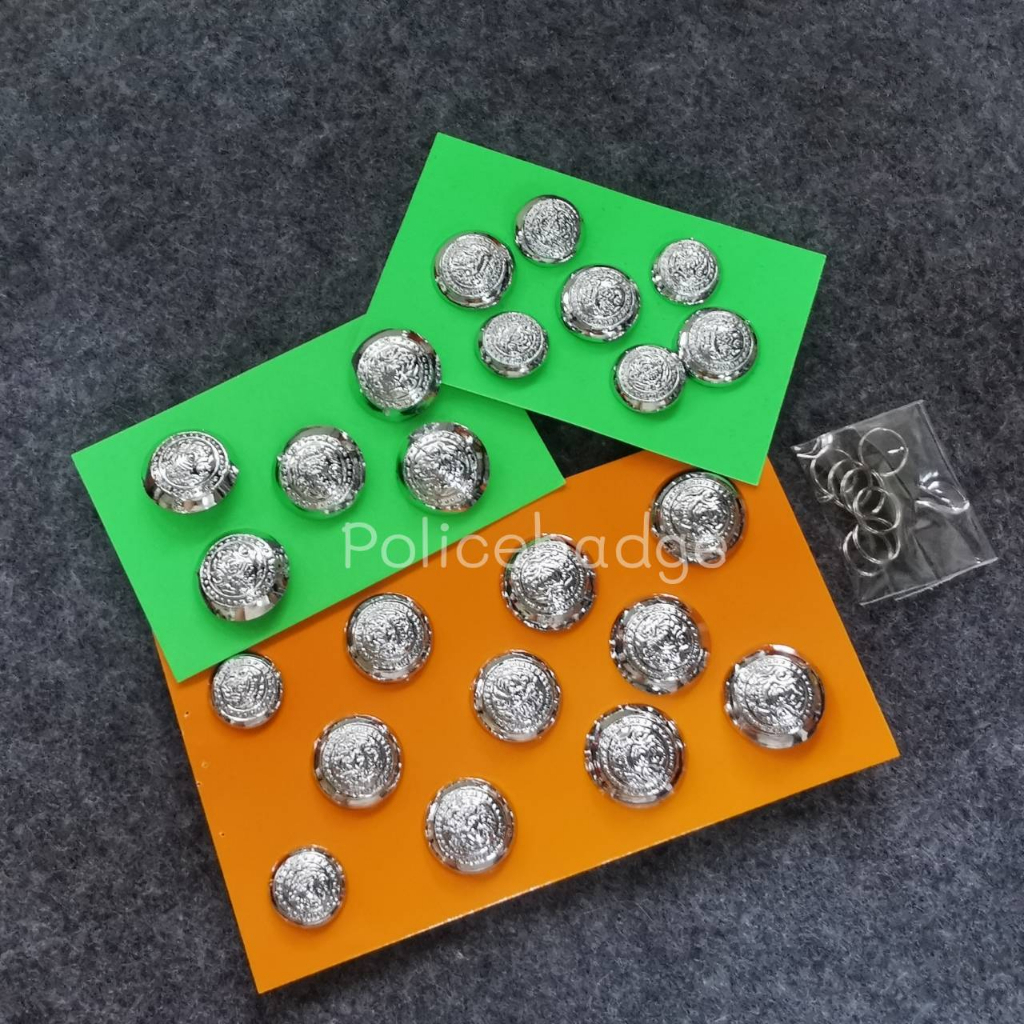 กระดุมตร. กระดุมชุดขาวคอแบะ 5 เม็ด 7 เม็ด 11 เม็ด ชุบโคเมี่ยม