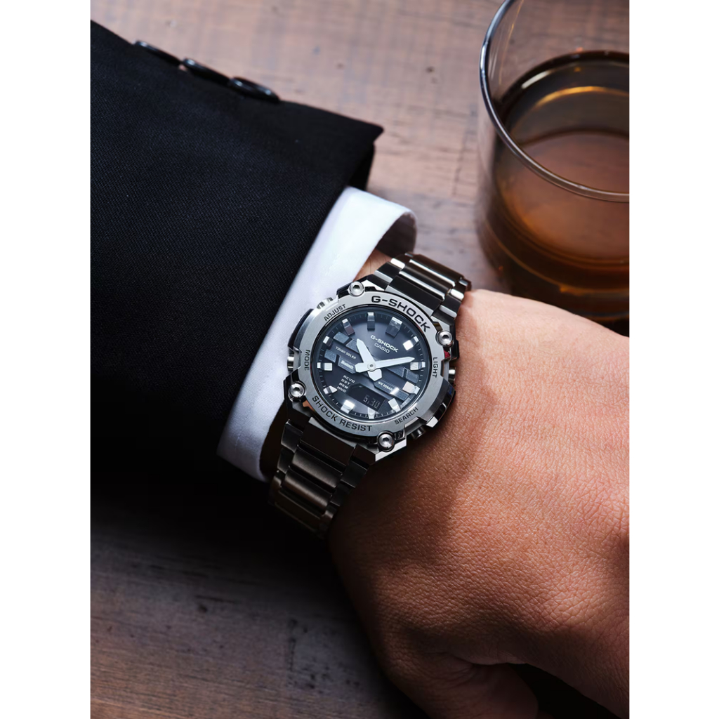 CASIO G-SHOCK GST-B600D-1ADR สายสแตนเลส (บลูทูธ,ทัชโซล่า) ของแท้ ประกันศูนย์ CMG
