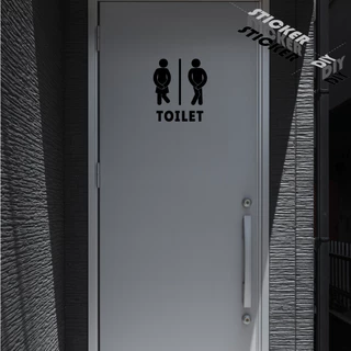 สติ๊กเกอร์ ห้องน้ำ / Toilet / Restroom (PVC ไดคัทตกแต่งกระจก ผนัง ประตู)