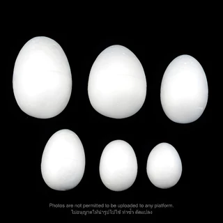 24Hr โฟมทรงรี เนื้อแน่นไม่กลวง Eggfoam โฟมรูปไข่ โฟมทรงไข่ โฟมทรงรี โฟมปักดอกไม้ DIY โฟมก้อน โฟมขาว โฟมงานปัก โฟมโมเดล