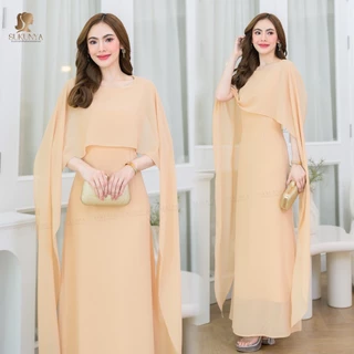 6397::ชุดเดรสราตรีผ้าชีฟองทั้งตัว ผู้หญิง Lady เสื้อผ้า Women Clothing ชุด dinner