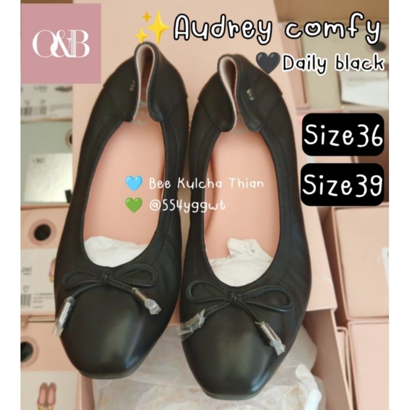 ใส่โค้ด 15%/20%/30% ใหม่💥  O&B รองเท้าหนังแกะ รุ่น AUDREY COMFY IN DAILY🖤✨