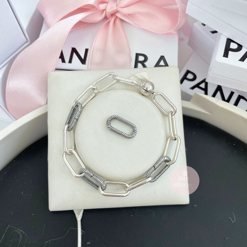(ของแท้100%)Pandora silver charm ข้อต่อโซ่ Pandora me(เฉพาะข้อ)