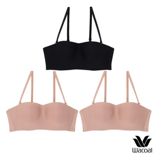 Wacoal Surprise Wireless Top Bra เสื้อชั้นในไร้โครง เกาะอก/สลับสายบ่า เซท 3 ชิ้น รุ่น WB9V09 คละสี ดำ-ชมพู-ชมพู