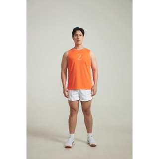 [พร้อมส่ง] Interzect : เสื้อออกกำลังกาย สีส้ม (แขนกุด)