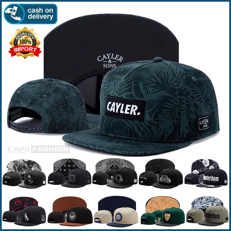 หมวกฮิปฮอป cayler&sons สไตล์แฟชั่น สำหรับผู้ชาย แบบบิลเรียบ