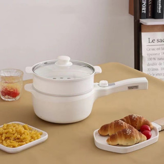 กระทะไฟฟ้าอเนกประสงค์2ชั้น ปรับได้2ระดับ หม้อกะทะไฟฟ้า อุ่น …