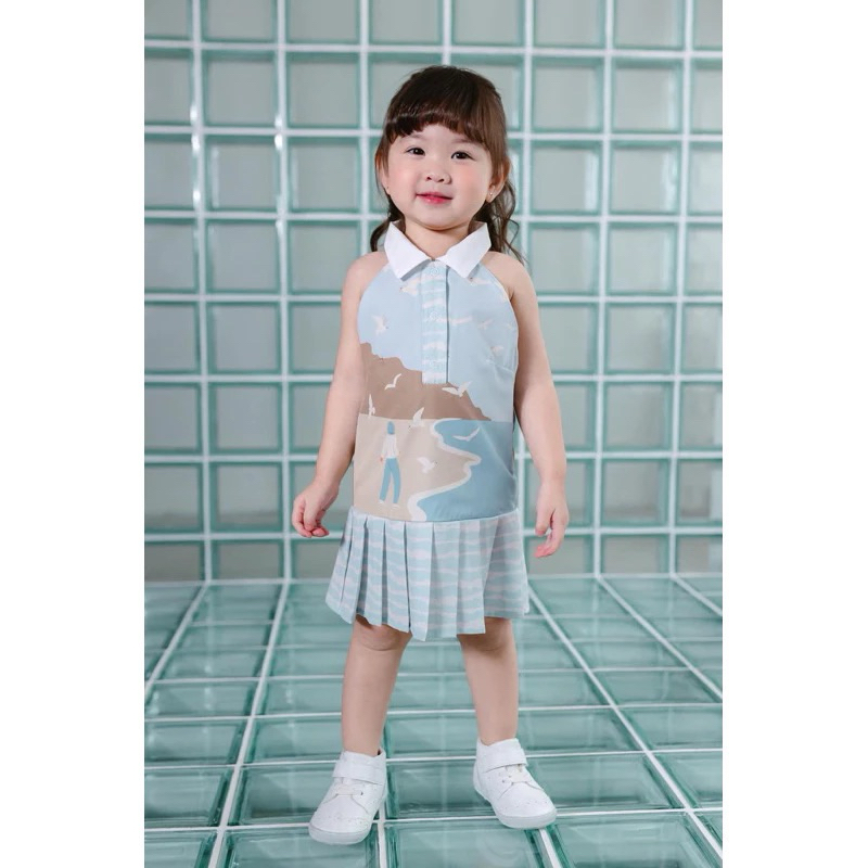 Funday Kidswear (เดรสทะเล ฟ้า) Size 3T