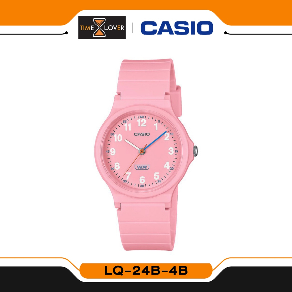 Casio Standard นาฬิกาข้อมือผู้หญิง สายเรซิ่น รุ่น LQ-24B-4B - สีชมพู