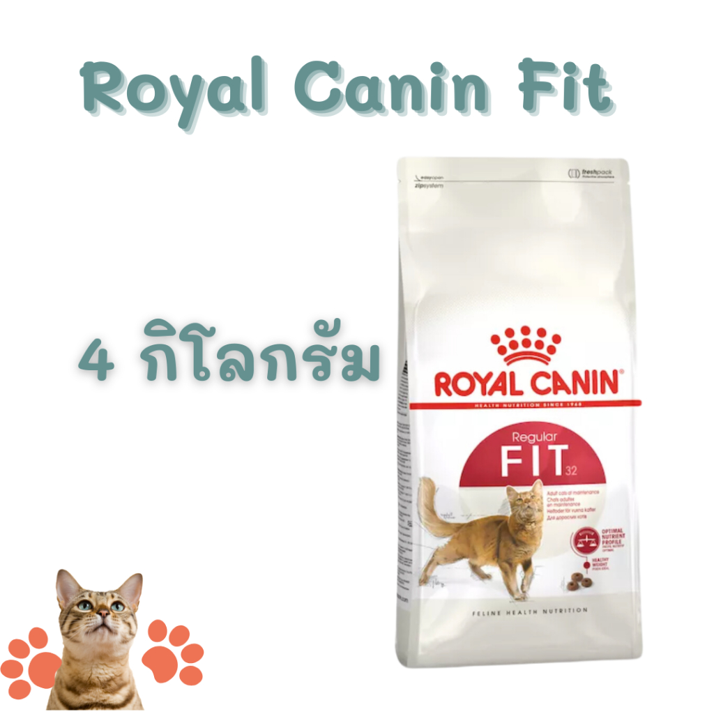 exp.10/2027 Royal Canin Fit 32 อาหารสำหรับแมวโตอายุ 1 ปีขึ้นไป 4 กก.